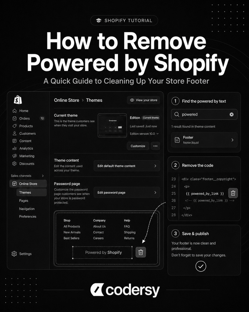 How to Remove Powered by Shopify from Your Store How to Remove Powered by Shopify from Your Store