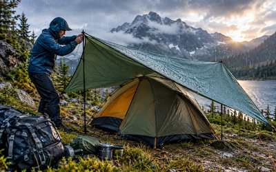 How to Set Up a Campsite in Rain Without Getting Your Gear Wet: Tarp and Tent Pitching Order That Works