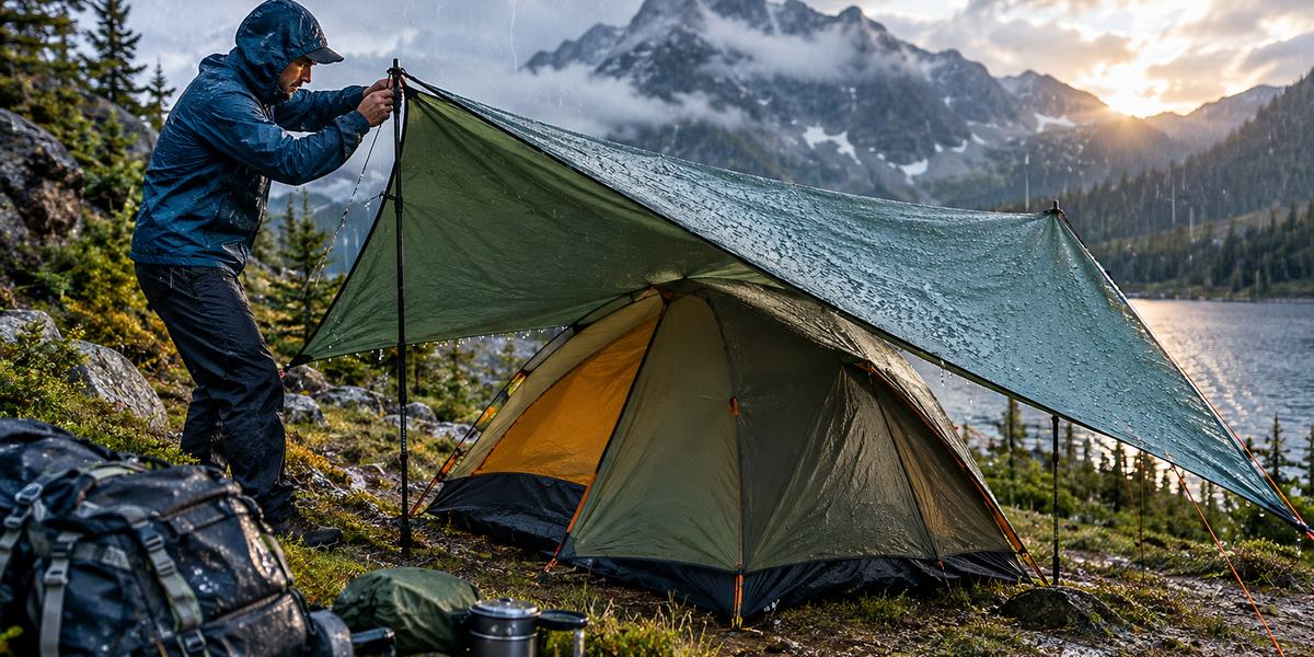 How to Set Up a Campsite in Rain Without Getting Your Gear Wet: Tarp and Tent Pitching Order That Works