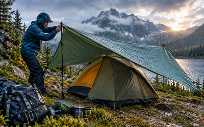 How to Set Up a Campsite in Rain Without Getting Your Gear Wet: Tarp and Tent Pitching Order That Works