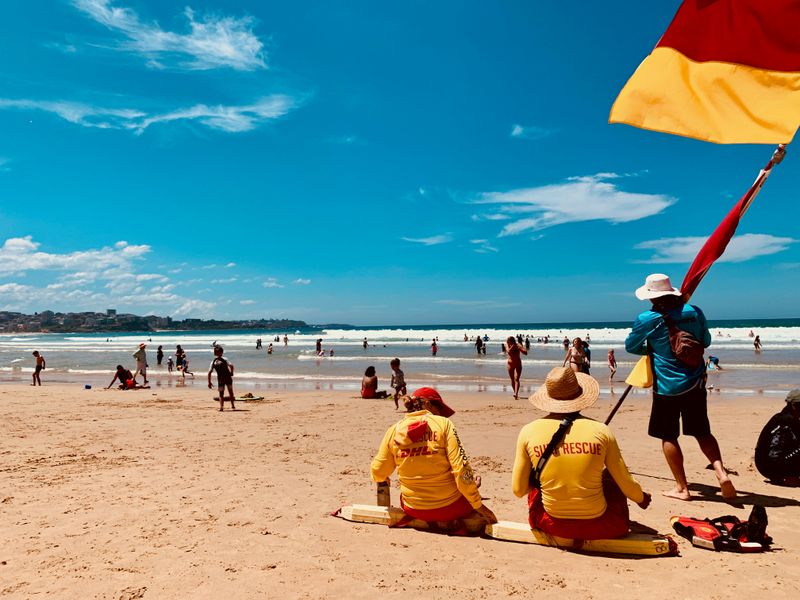 Lifeguards on Australian beach