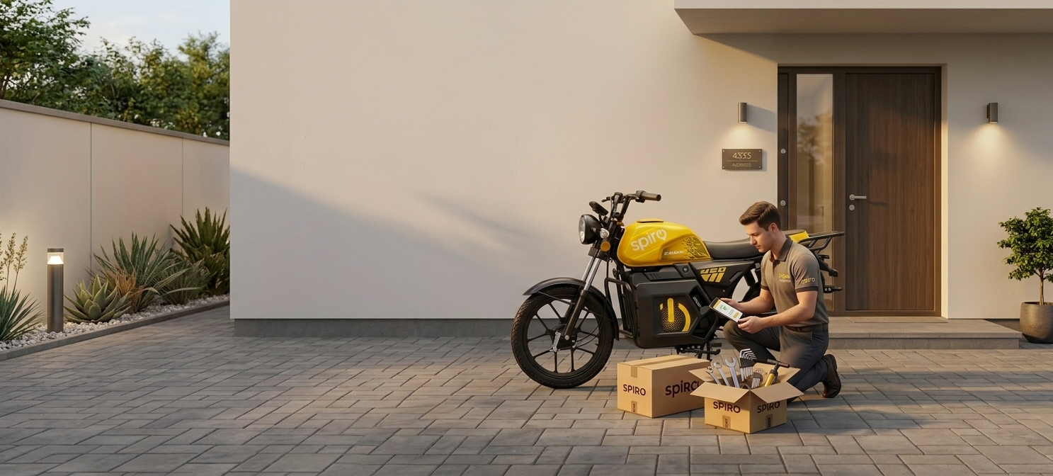 Spiro electric bike on city street
