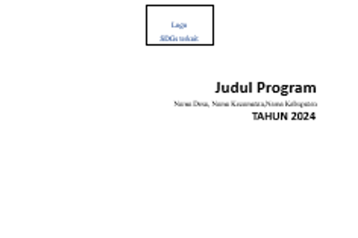 Template Proposal Kolaborasi SDGs