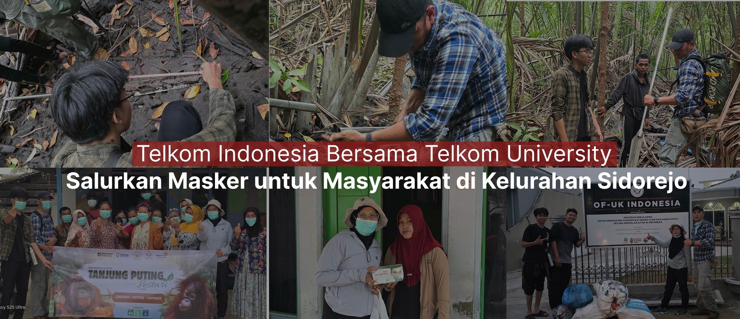 Telkom Indonesia bersama Telkom University Salurkan Masker untuk Masyarakat di Kelurahan Sidorejo, Pangkalan Bun, Kalimantan Tengah