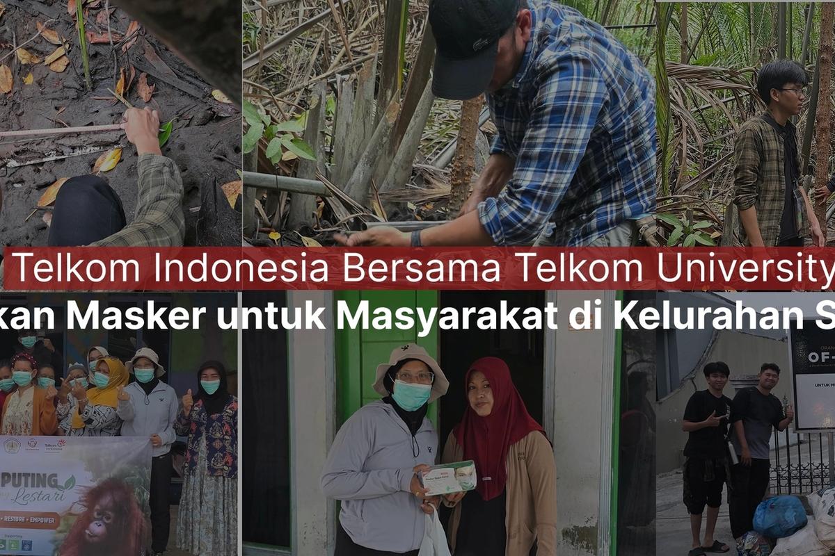 Telkom Indonesia bersama Telkom University Salurkan Masker untuk Masyarakat di Kelurahan Sidorejo, Pangkalan Bun, Kalimantan Tengah