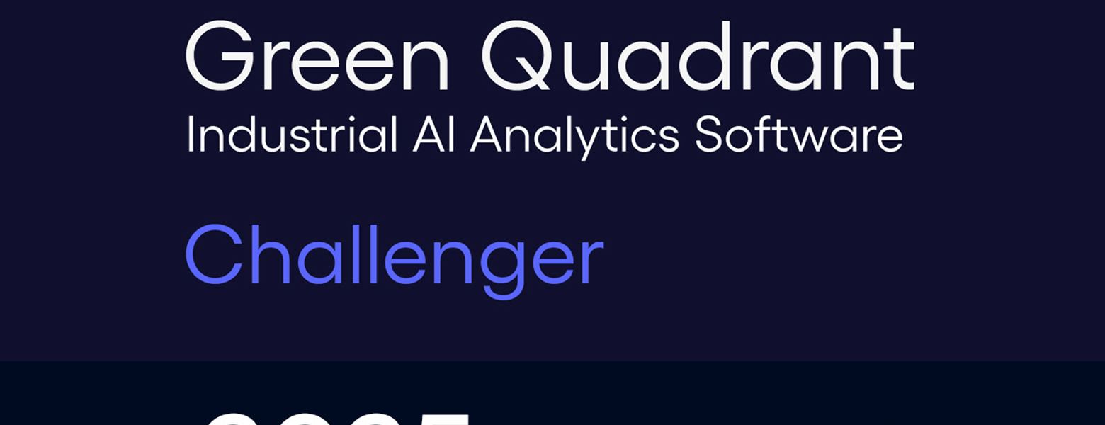 Cover of the Verdantix Green Quadrant report on industrial AI analytics software, naming Avathon a Challenger for 2025