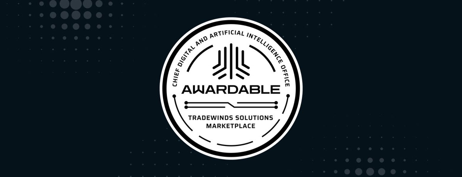 The Chief Digital and Artificial Intelligence Office “Awardable” badge for the Tradewinds Solutions Marketplace