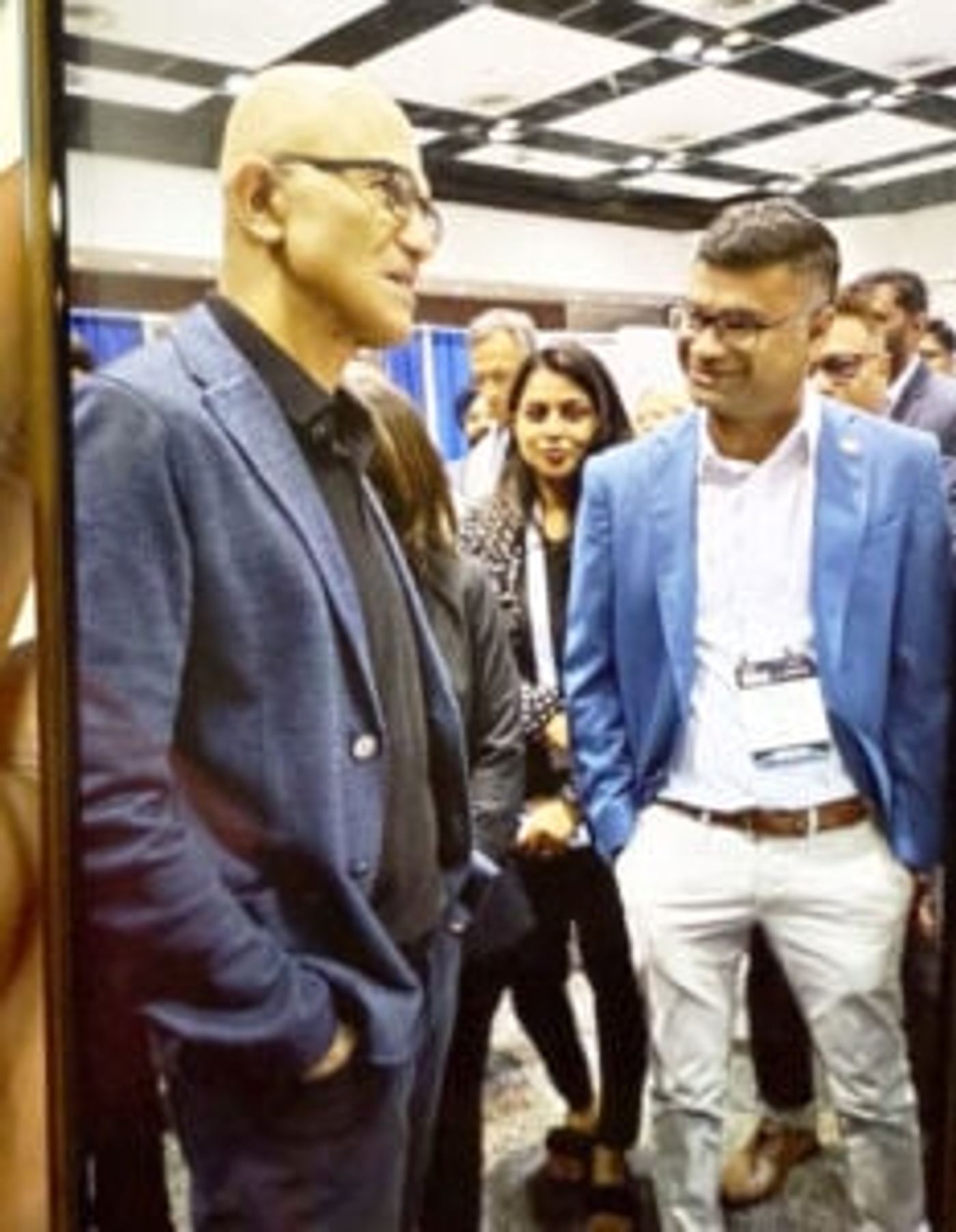 Microsoft CEO Satya Nadella with Avathon’s Sandeep Gupta