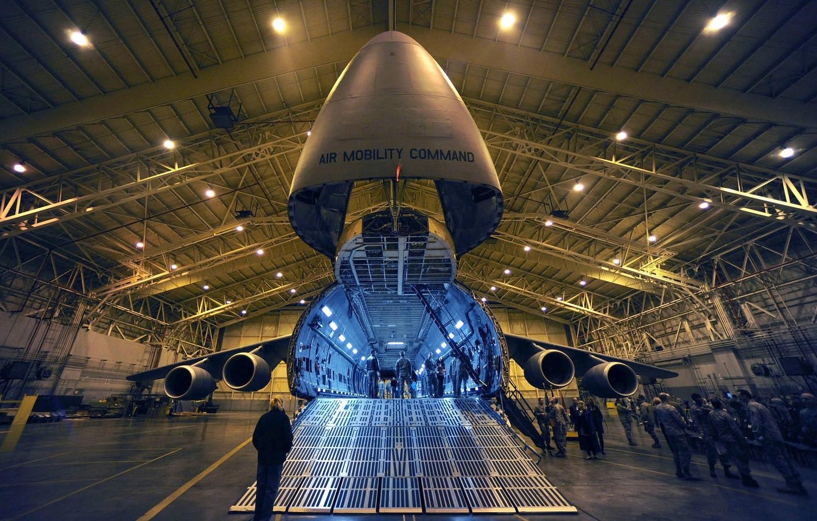 Aircraft on the flight line at an air national guard base