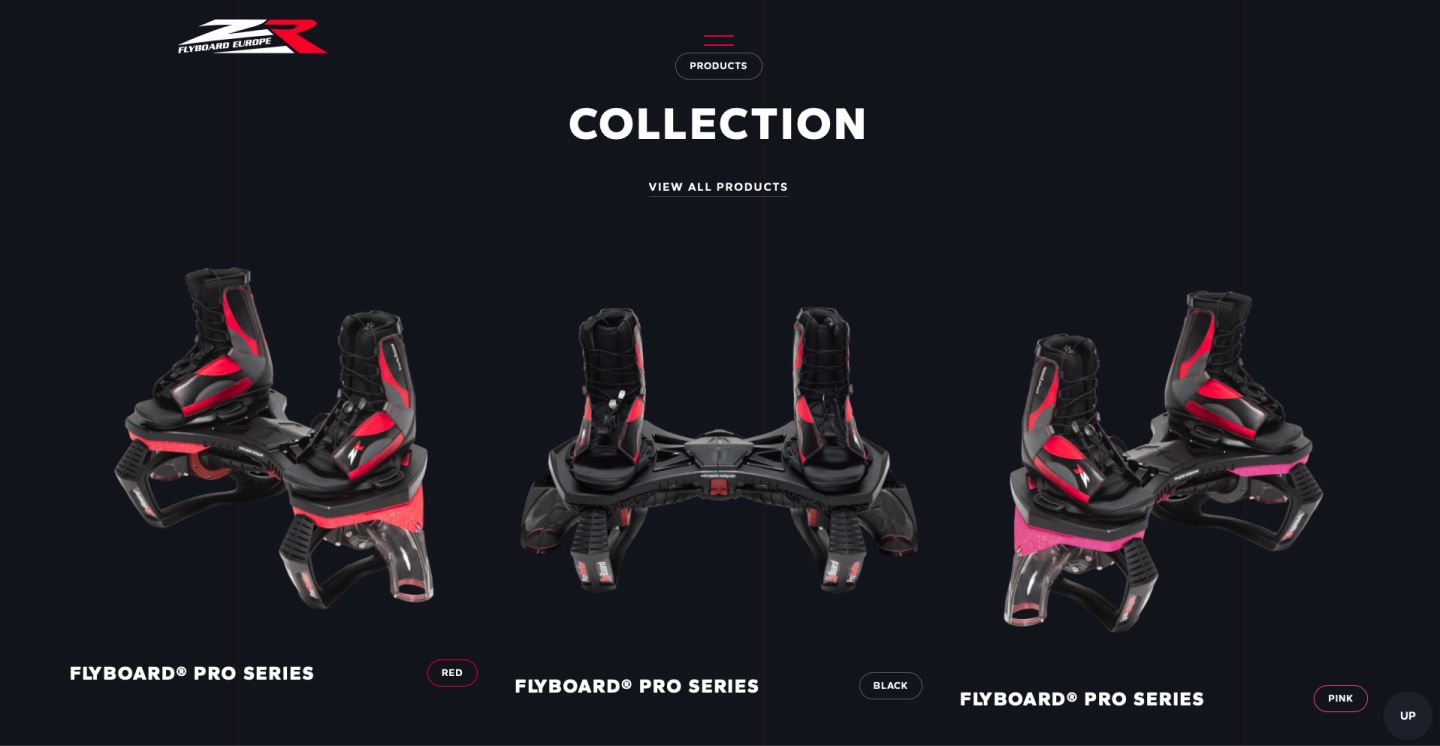 Sklep Flyboard Europe z kolekcją produktów FlyBoard® Pro Series