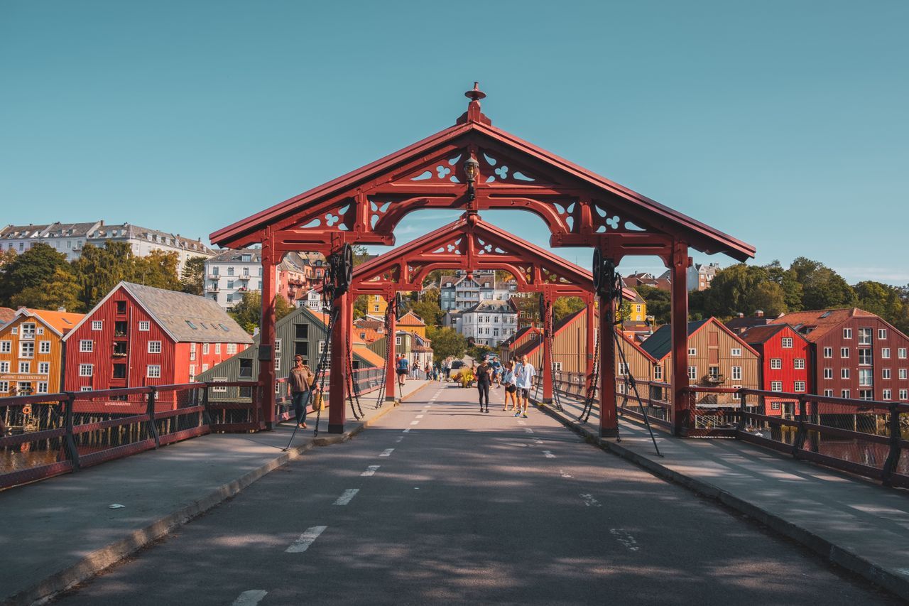 Bilde fra en bru i Trondheim