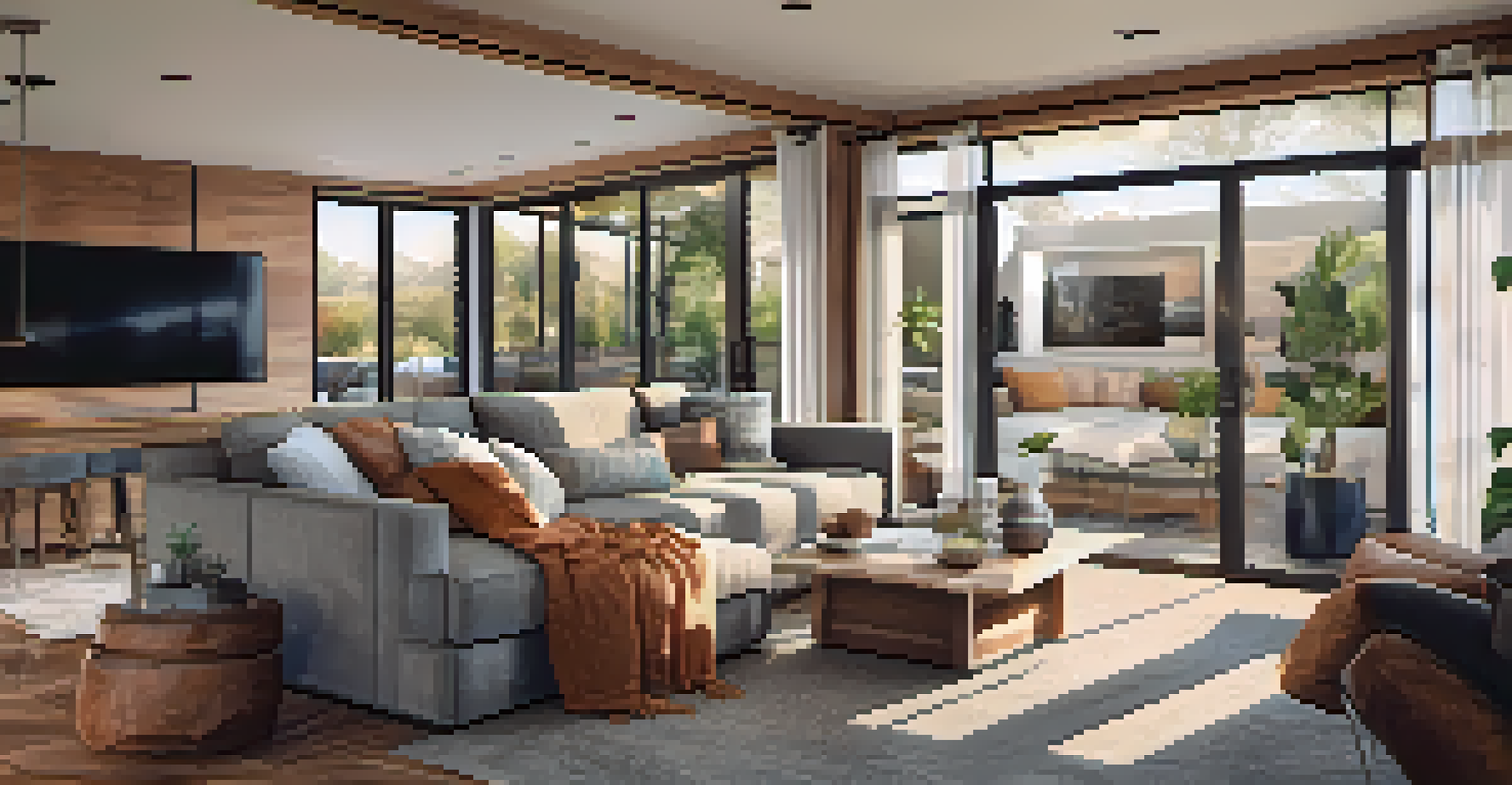 Interior of a modern modular home in Compton, featuring a bright and cozy living space with contemporary furnishings.