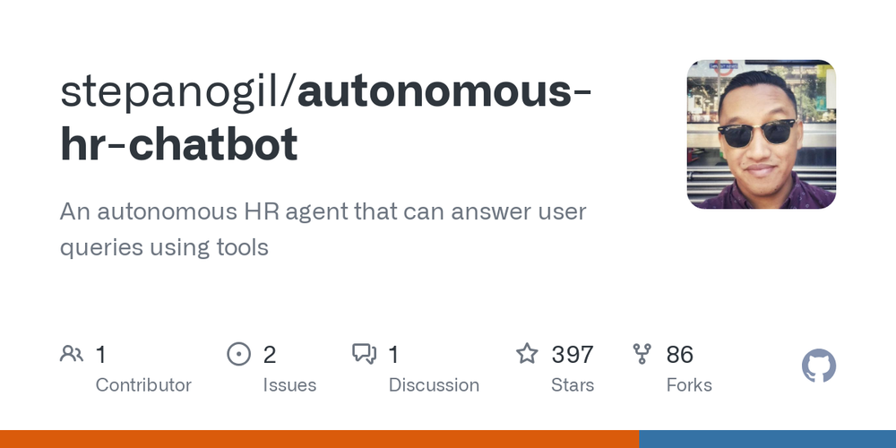Screenshot of Autonomous HR Chatbot