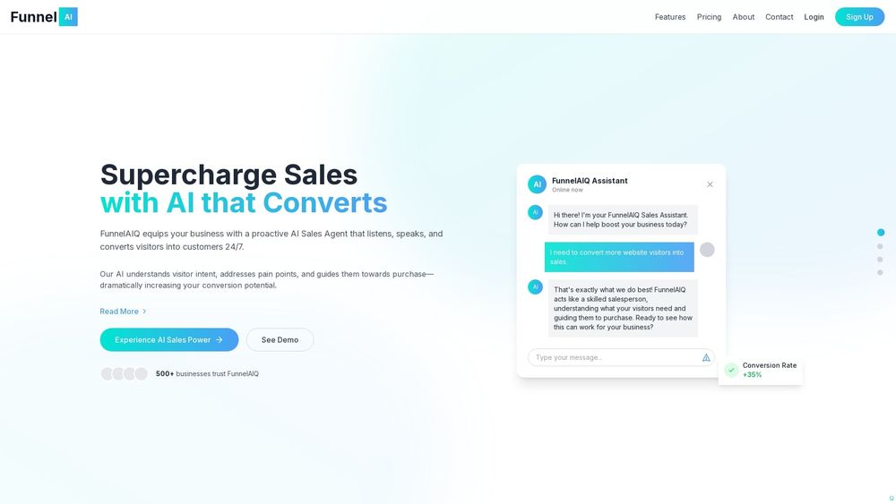 Screenshot of FunnelAIQ Sales Agent