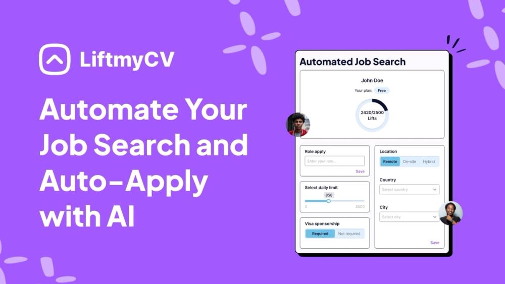 Screenshot of LiftmyCV: AI Job Search Automation