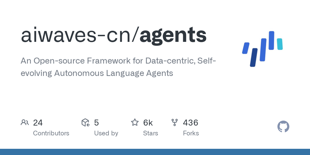 Screenshot of Agents Framework by aiwaves-cn