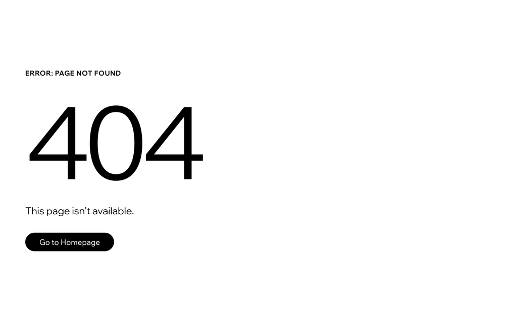 image of 404 Error Page