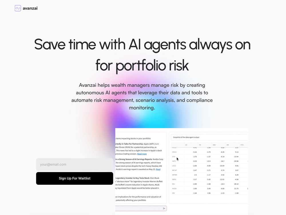 Screenshot of Avanzai - Workflow Automation