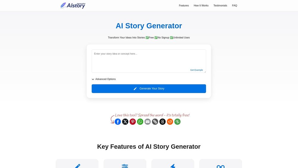 image of AI Story Generator