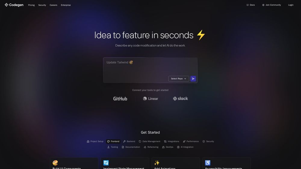 Screenshot of Codegen AI Developer Teammate
