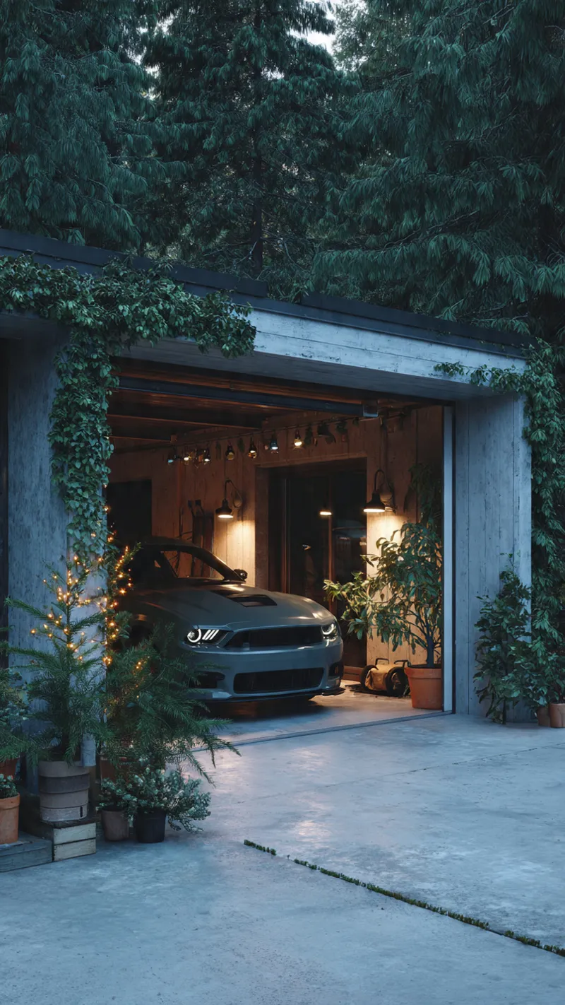 Flott murgarasje med plass til en bil