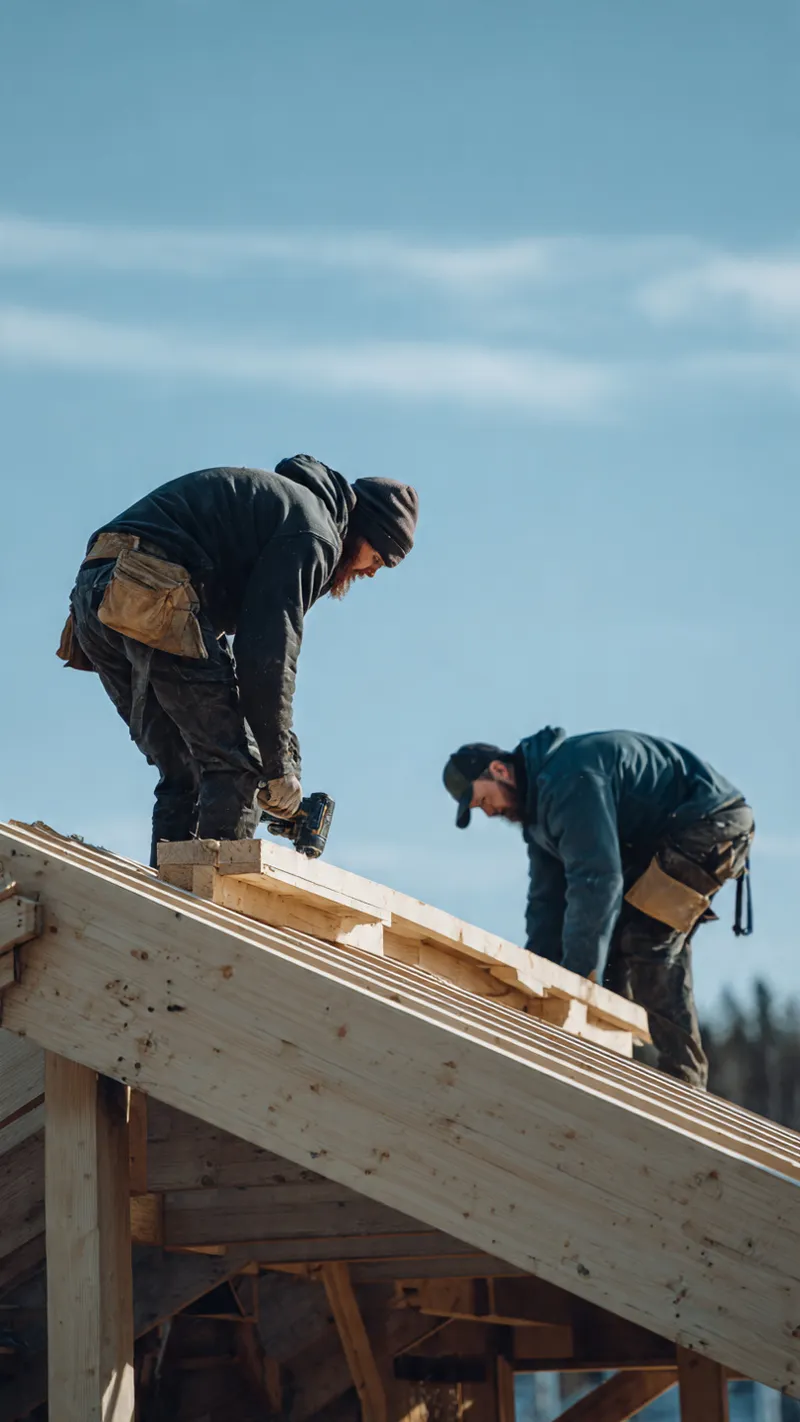 Taktetekkere  på taket for å gjøre klart til å legge nytt tak