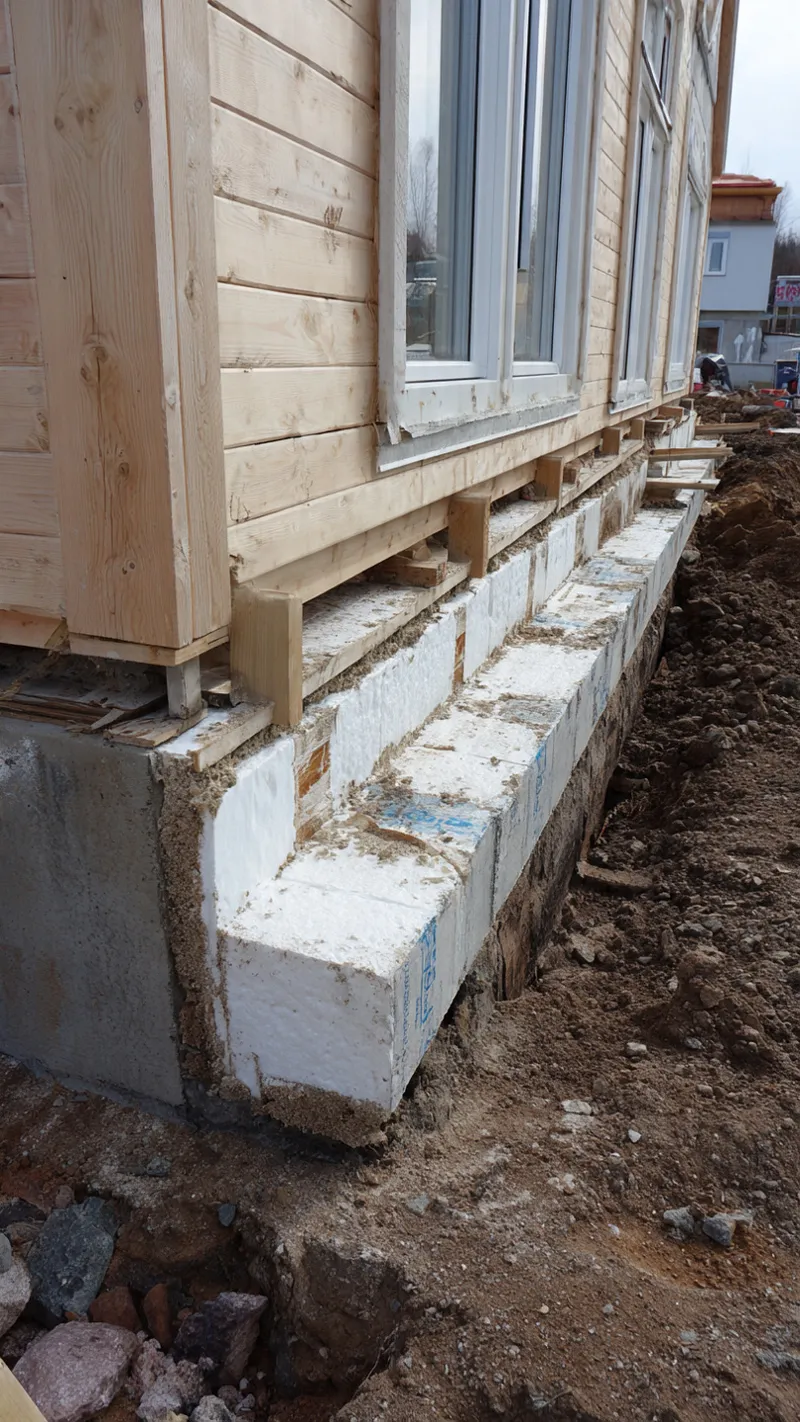 Top isolasjon lagt etter drenering