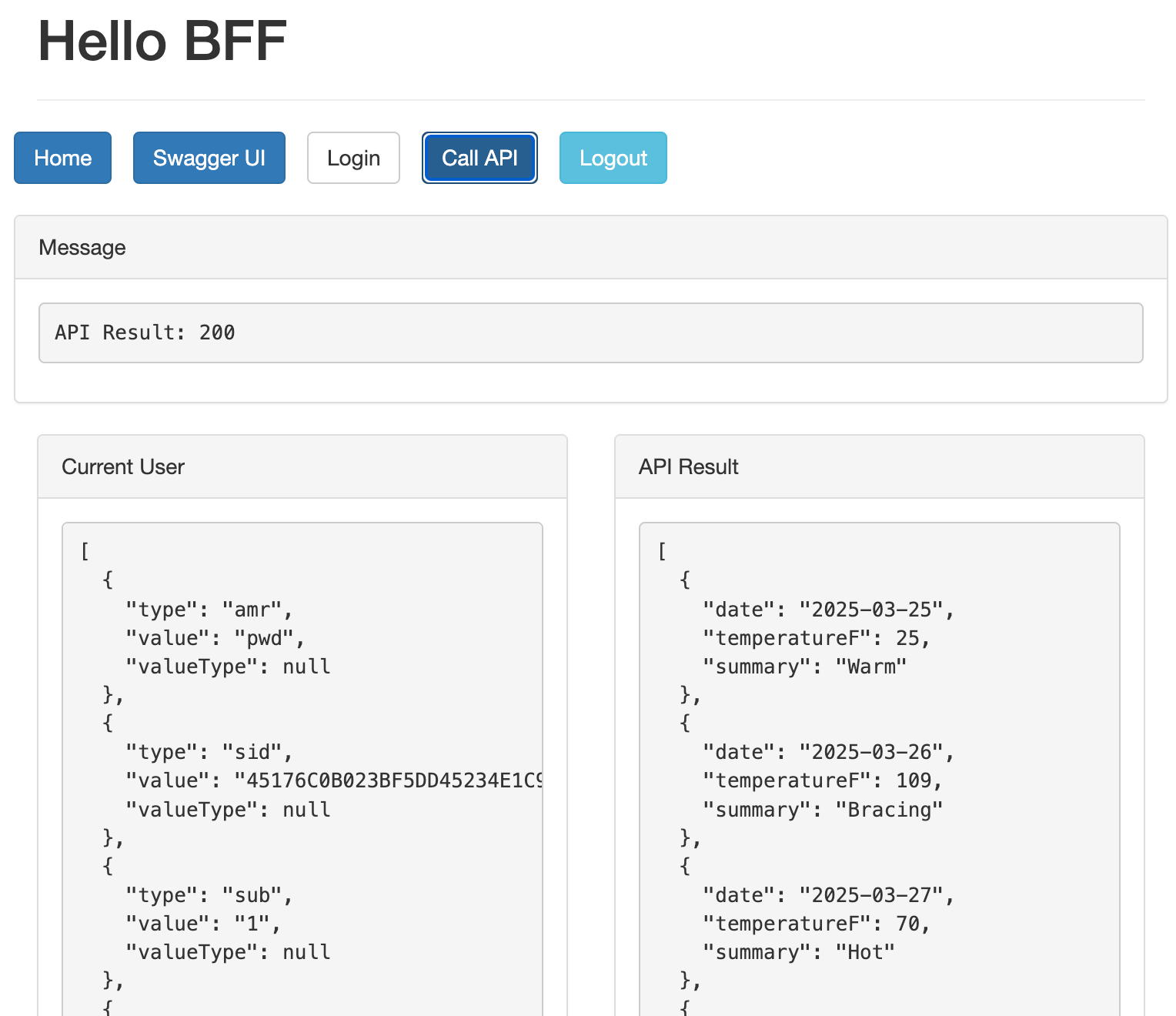 API in action