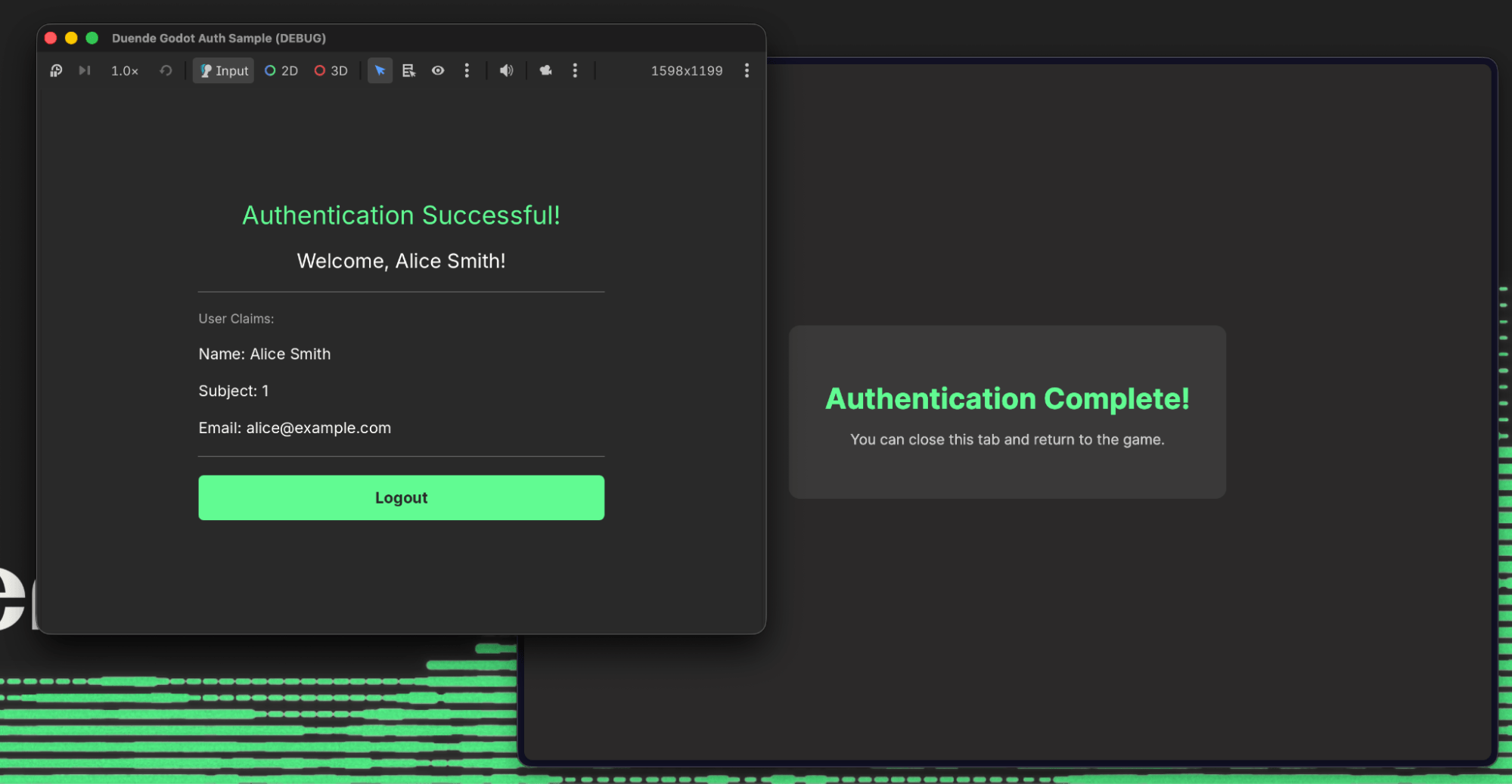 Authentication complete