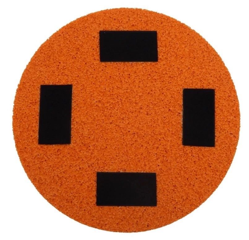 Schwammscheibe 4x Klett orange 350x15 mm – grob Putzscheibe