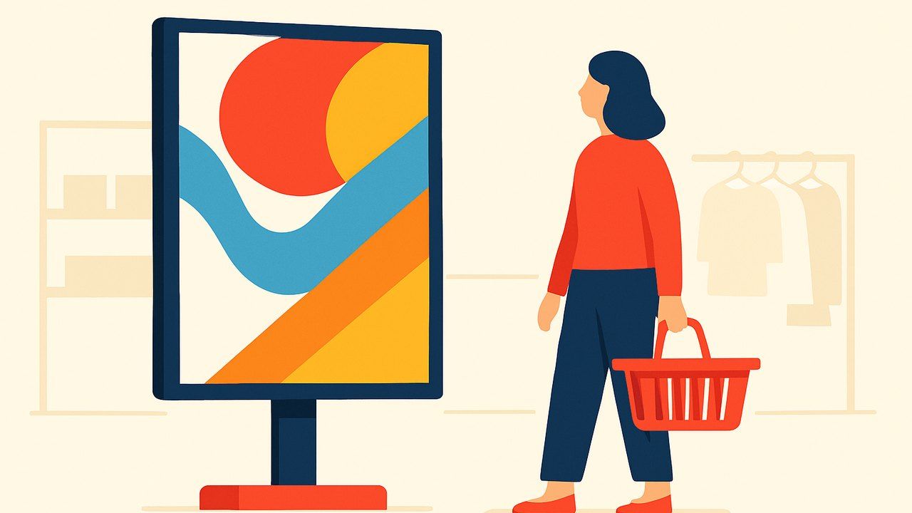 Raport: 47,4 proc. klientów zauważa reklamy na ekranach w sklepach