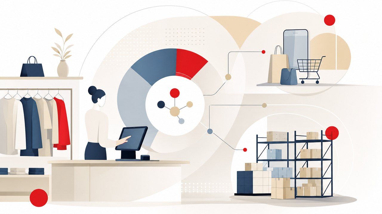 Fingoweb opisuje model ekranów in-store połączonych z e-commerce, POS i stanami magazynowymi