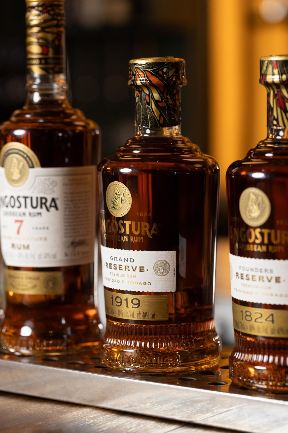 Angostura 1919 Grand Reserve between the Angostura 7 year old and 1824 Founders Reserve