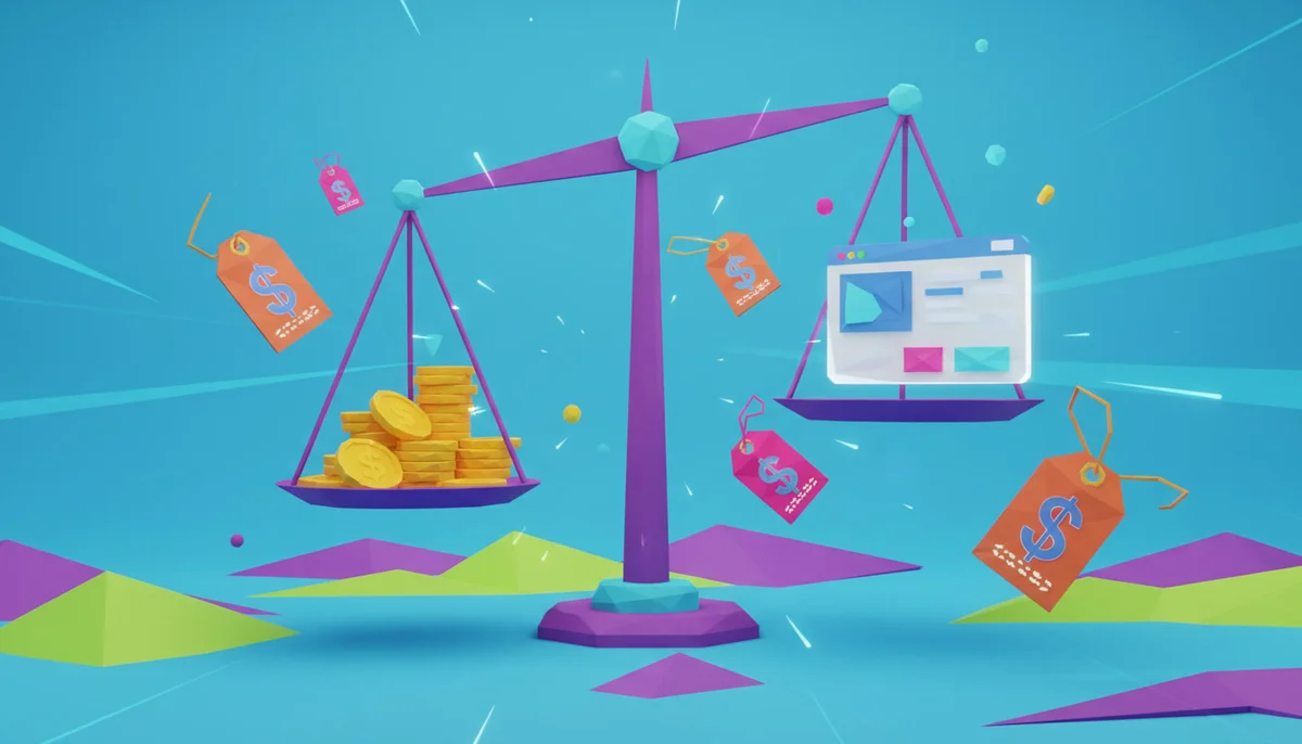 illustrazione low poly confronto prezzi creazione sito internet