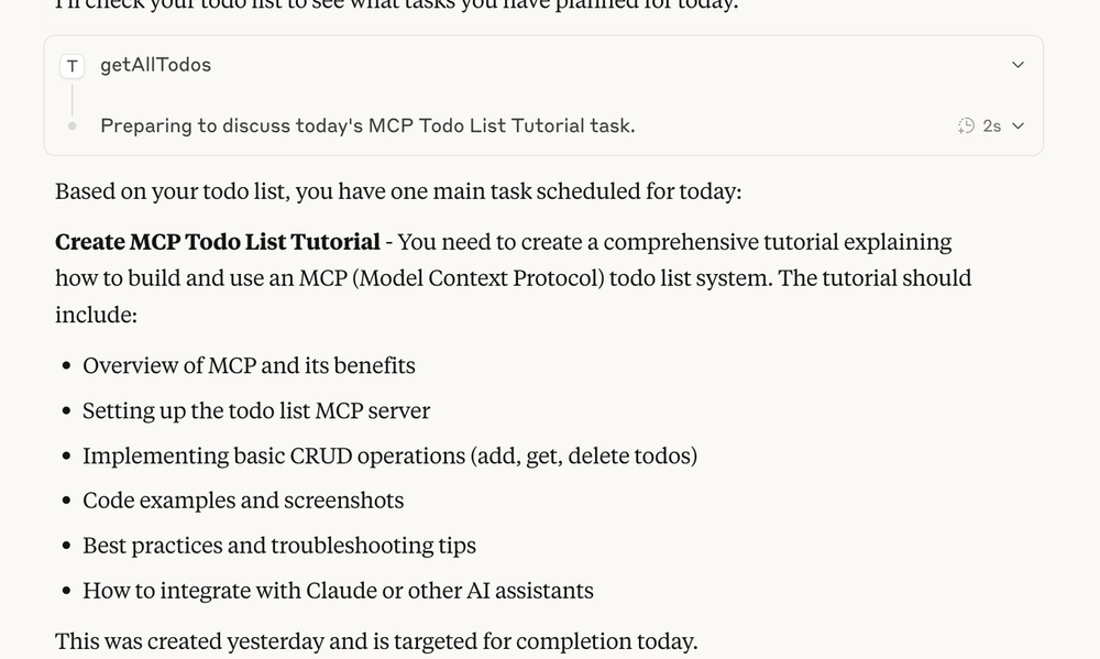 Building a Todo List MCP Server