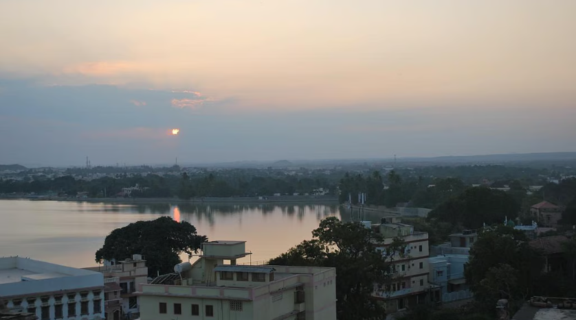 Photo of Hamirsar lake in an evening.