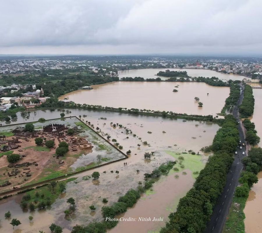 Arial view of Chattardi Talav.