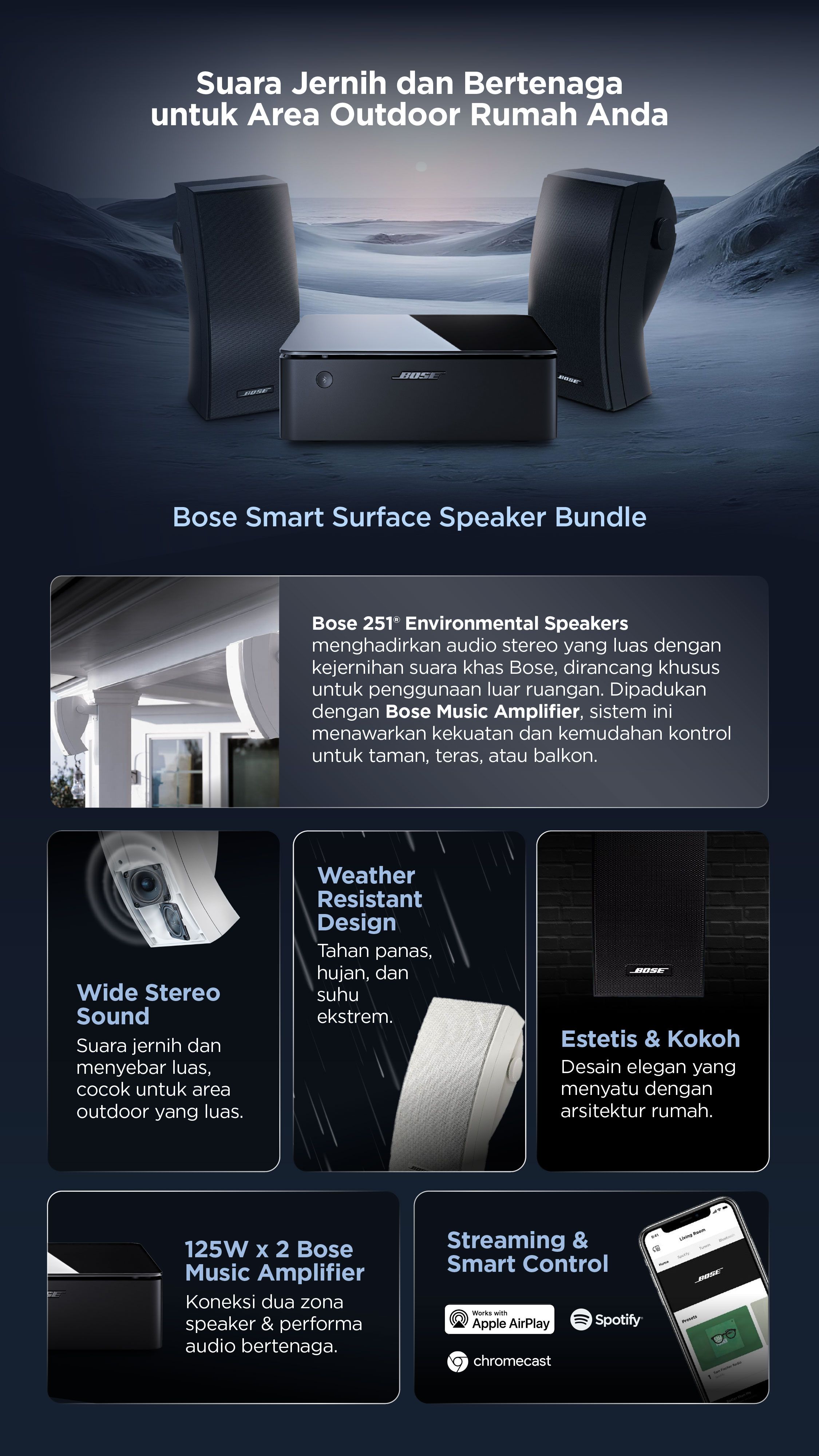 Bose 251 dengan Bose Music Amplifier