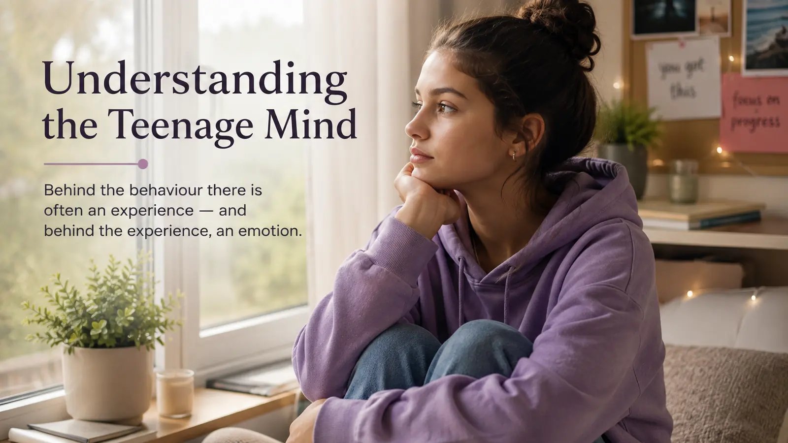 Teenager in a reflective moment representing the emotional and developmental changes of adolescence.