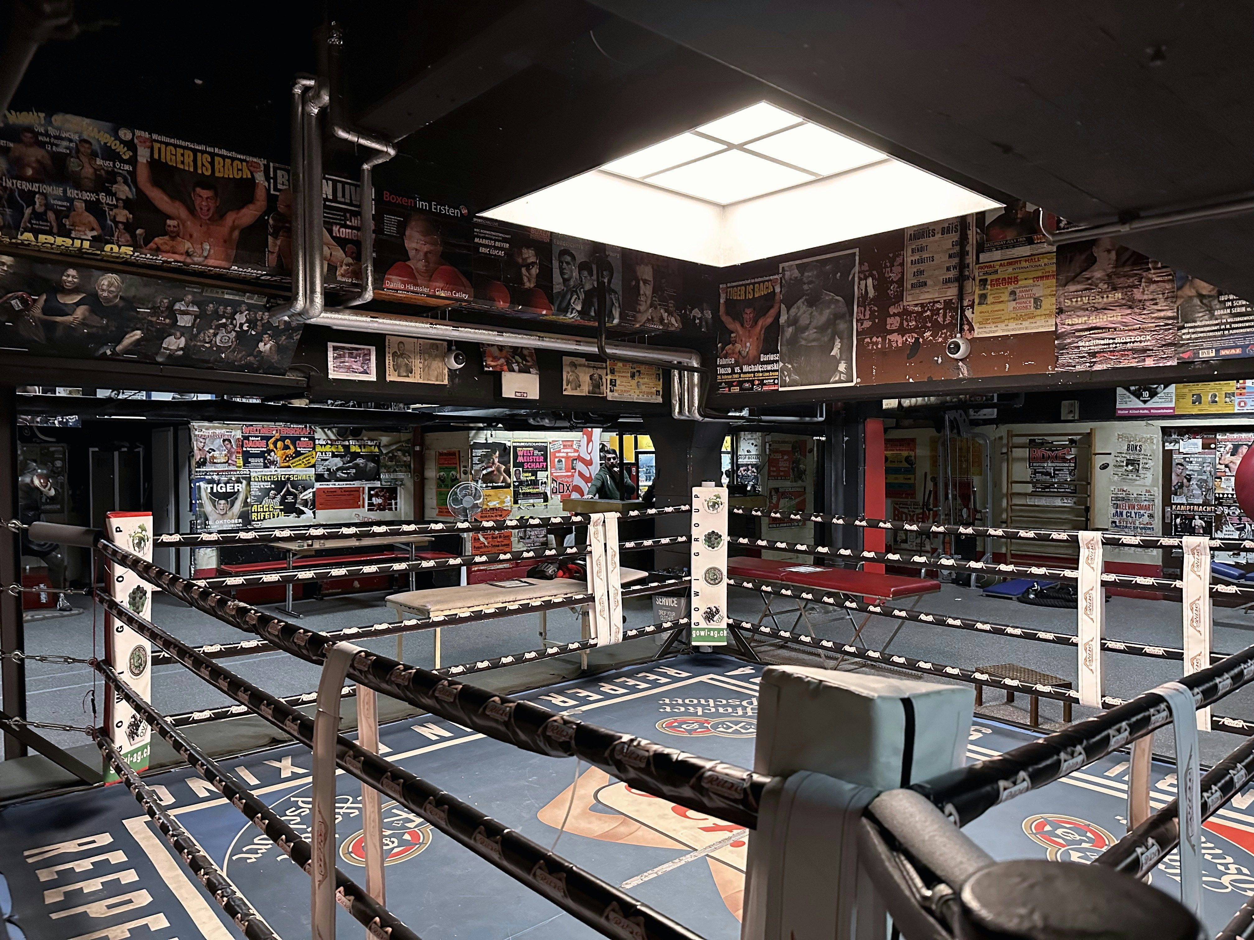 Main boxing ring inside the D&A gym