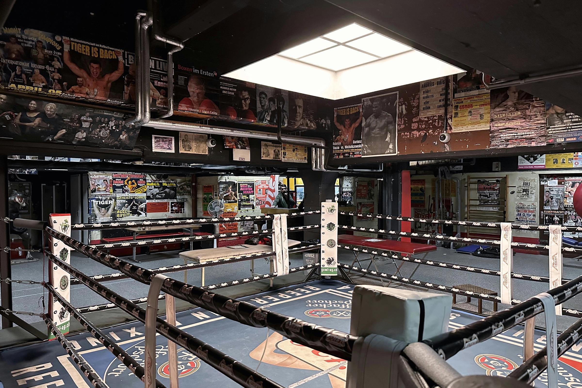Main boxing ring inside the D&A gym