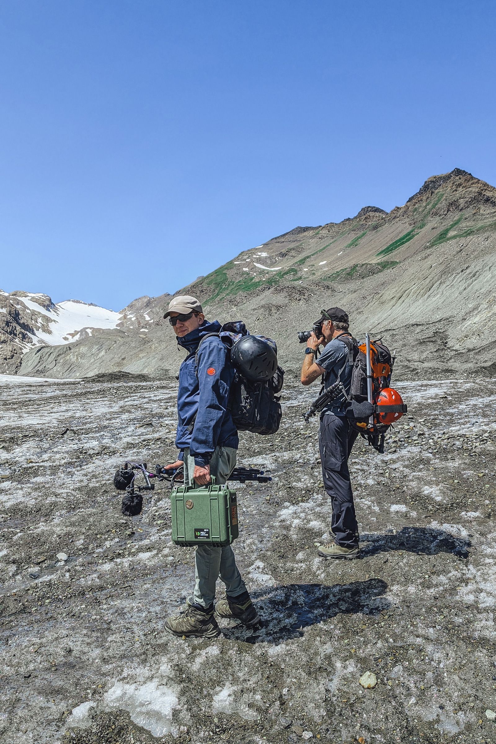 Maurizio Zulli und Tomas van Houtryve auf dem Griesgletscher