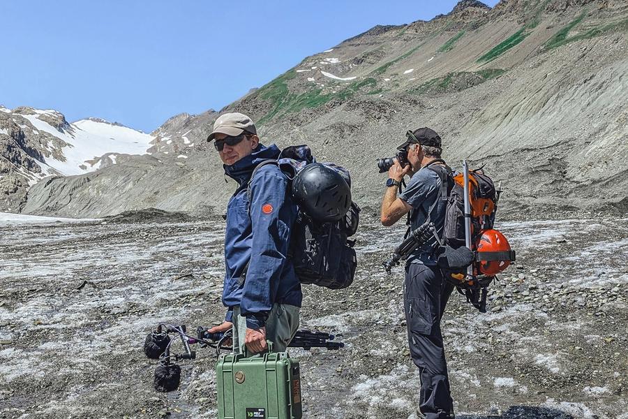 Maurizio Zulli und Tomas van Houtryve auf dem Griesgletscher