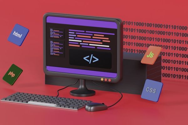 a computer on a desk