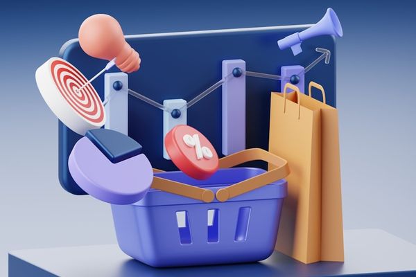 a basket with a target, a target, a target in it, and a