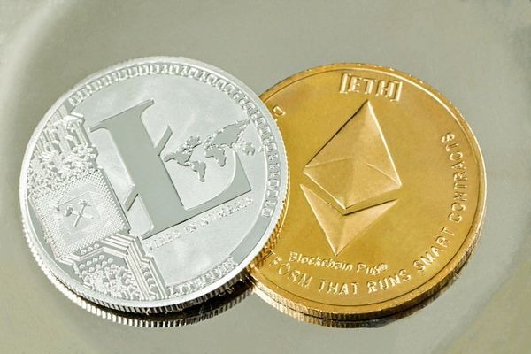 a close up of two different types of coins