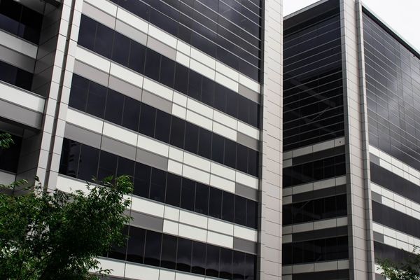 white and black concrete building
