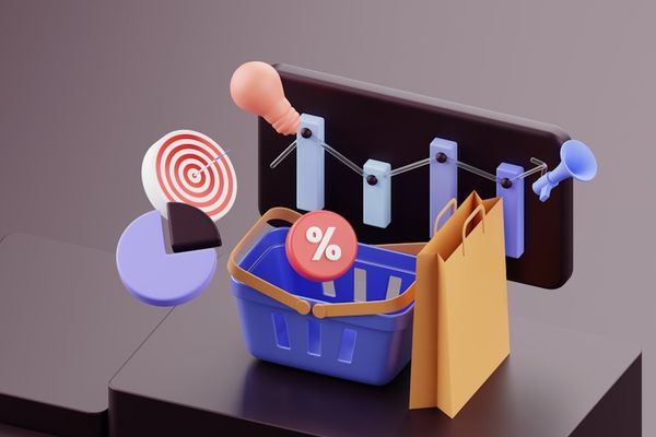 a basket with a target and a target in it