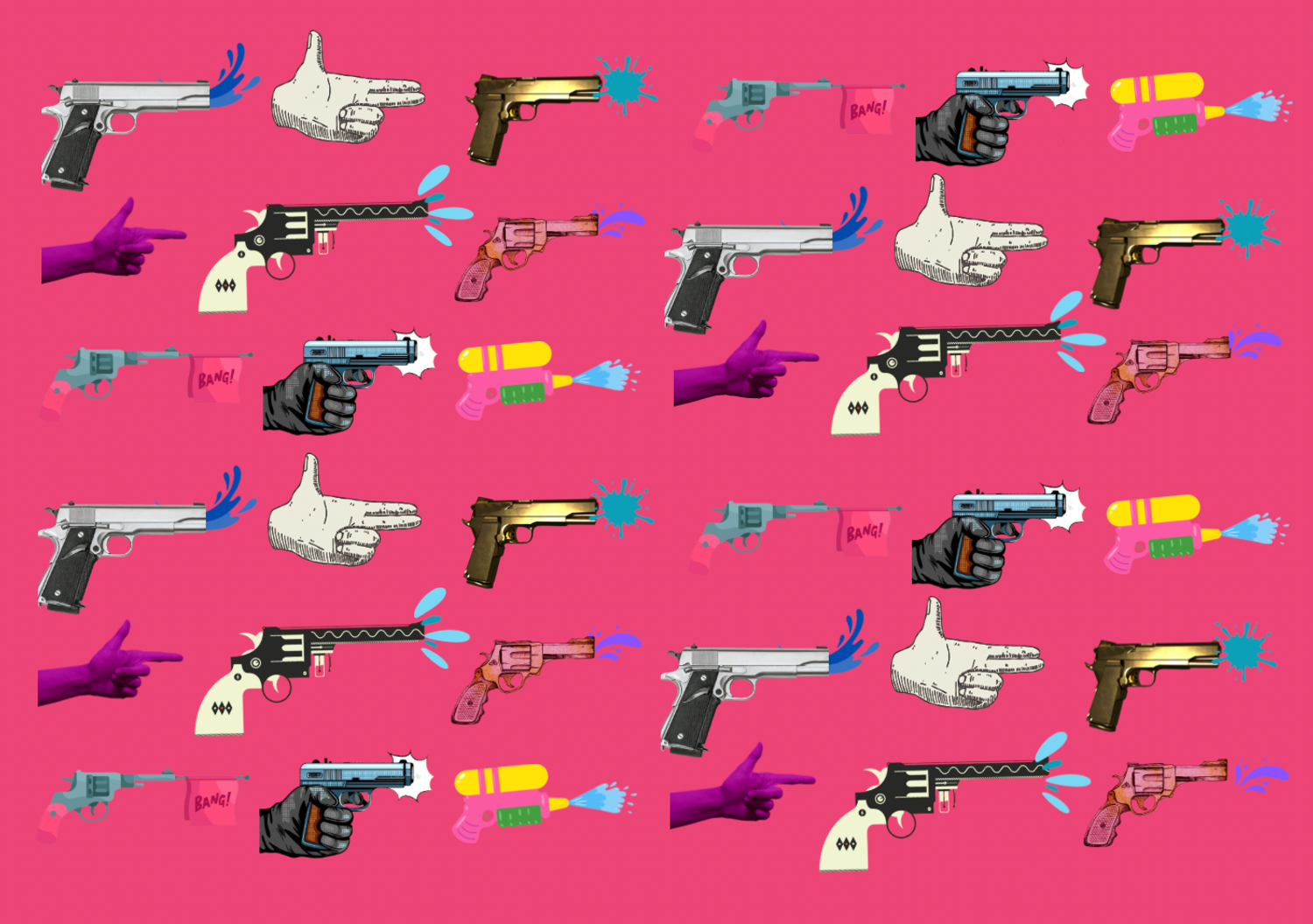 ilustración con pistolas de agua 