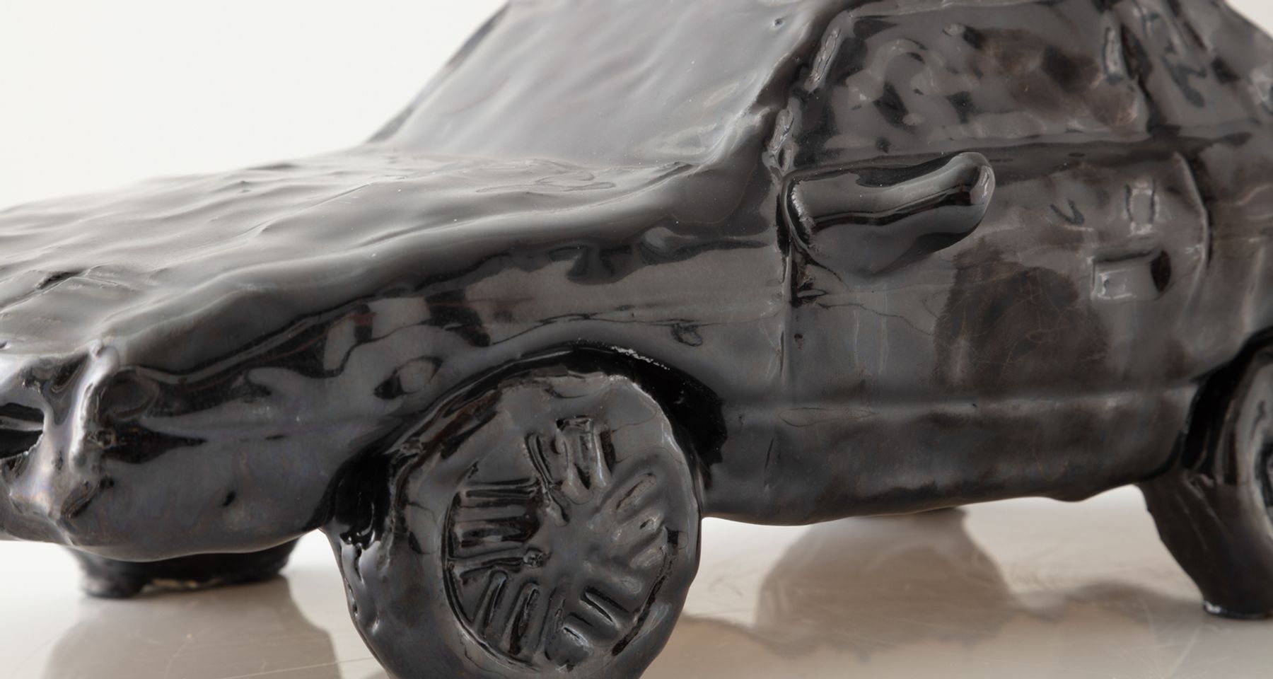 Hematite Fiero Glazed Stoneware Sculpture Unique Edition by Fort Makers